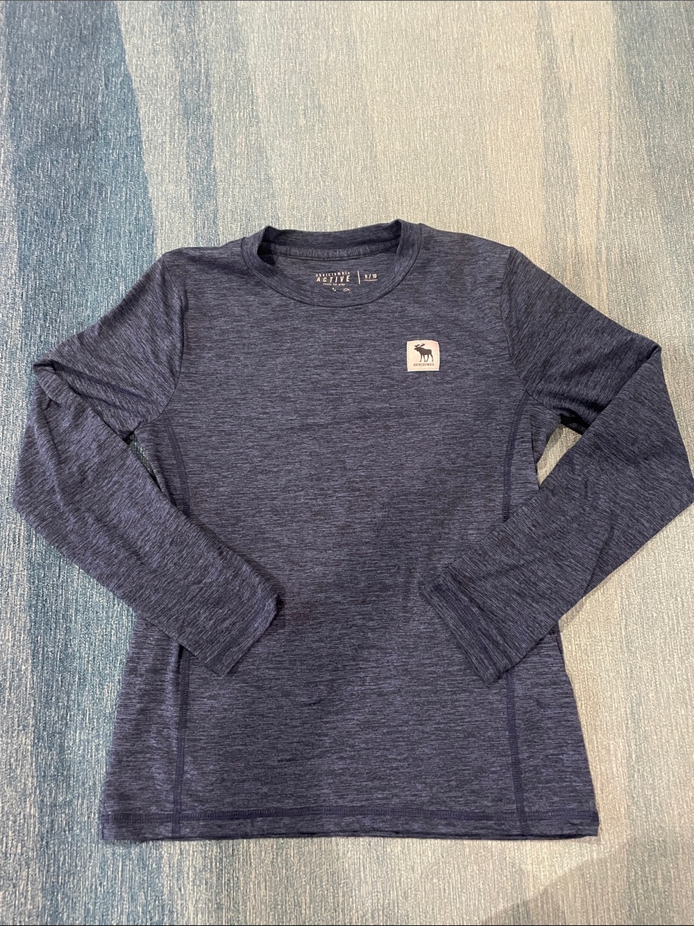Abercrombie & Fitch Kids Long-Sleeve Heather Navy Active Tee